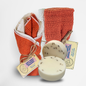 Starter Kit 100% Cotton Dishcloth 11" x 11" (4), Kitchen Towel 24" x 15" (2), Dish Soaps (1 Each Scent)