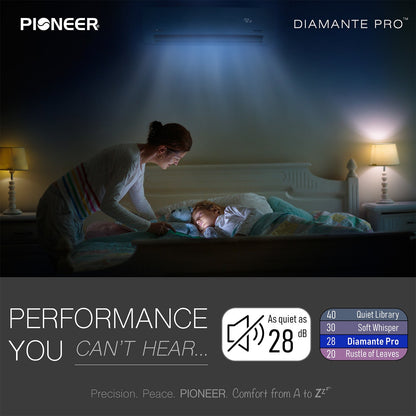 Pioneer Diamante Pro 31,500 BTU 19 SEER2 230V High-Wall Ductless Mini-Split Air Conditioner Inverter Heat Pump with 16 Ft. Kit – view 4