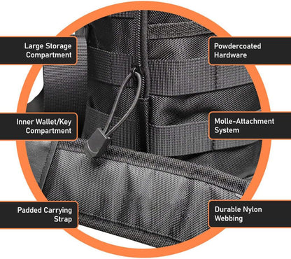 Insulated 1 Gallon Water Bottle with Sleeve - Stainless Steel Wide Mouth Growler with Tactical Carrying Bag - Insulation for Hot/Cold Drinks (128oz)