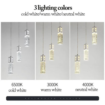 Bubble Crystal LED Pendant & Wall Lamps in Gold and Silver