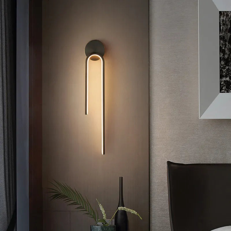 LED Modern Signature Wall Sconce | Bedroom Home Lighting