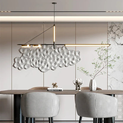 LED Black Chandelier | Modern Kitchen Island Lighting