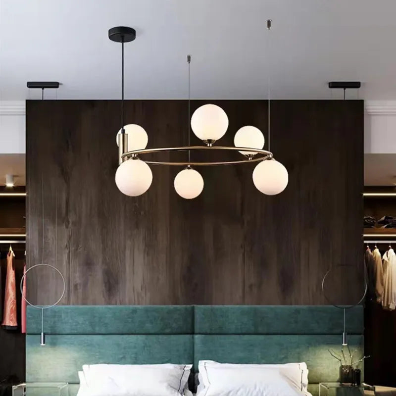 Nordic Glass LED Ceiling Chandelier with G9 Socket