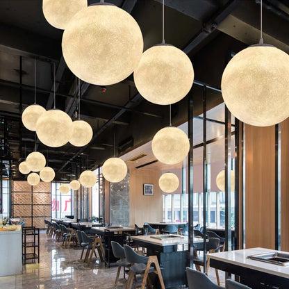LED Modern Moon Chandelier | Kitchen Island Home Lighting
