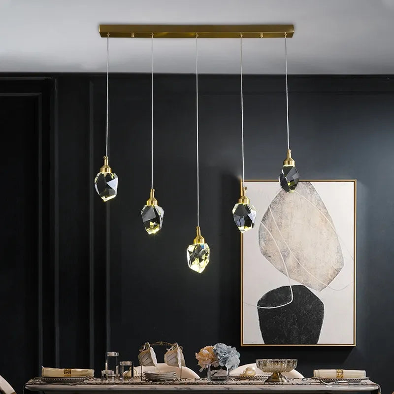 Nordic Crystal LED Pendant Lights for Elegant Home Illumination