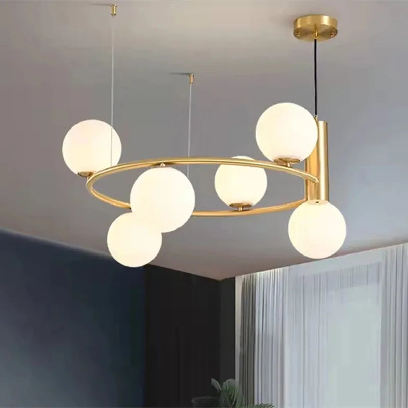 Nordic Glass LED Ceiling Chandelier with G9 Socket