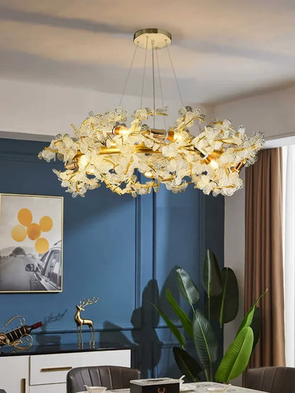 Elegant Crystal Chandelier | Modern Dining Room Lighting