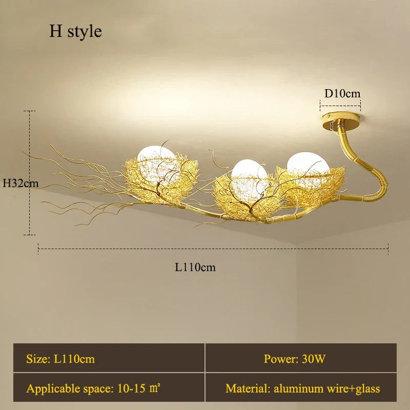 LED Modern Gold Ceiling Light | Kitchen Island Lighting