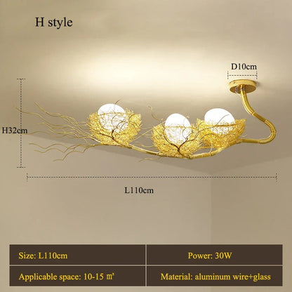 LED Modern Gold Ceiling Light | Kitchen Island Lighting