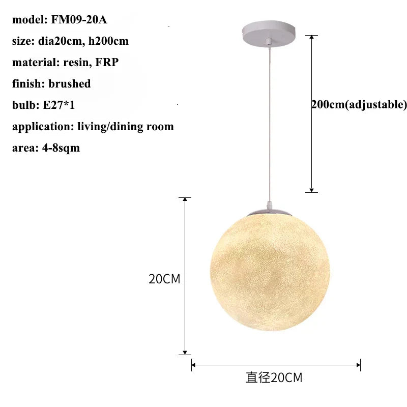 LED Modern Moon Chandelier | Kitchen Island Home Lighting