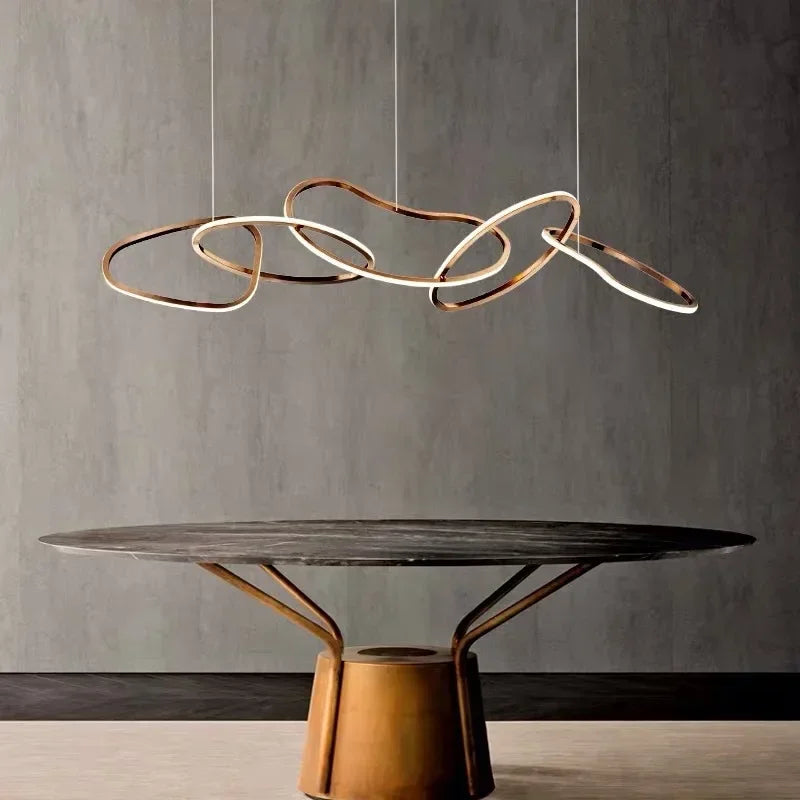 LED Modern Gold Pendant Light | Dining Room Home Lighting
