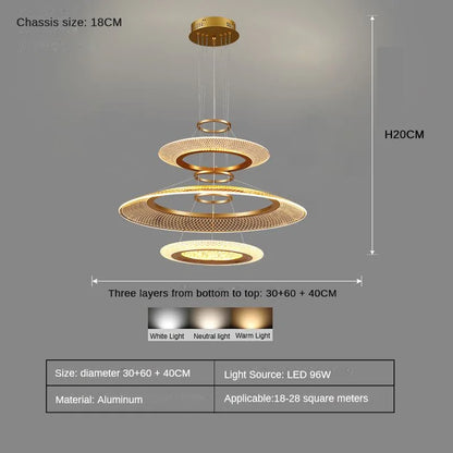Modern LED Ring Pendant Light for High-End Living Spaces