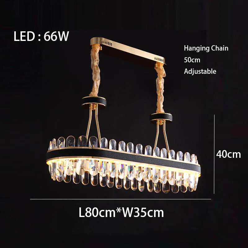 Dimmable LED Crystal Chandelier | Dining Room Lighting