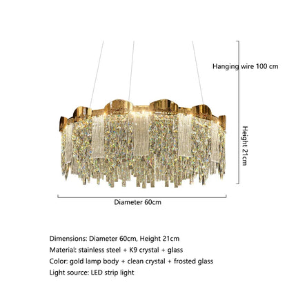 Elegant Modern Crystal Chandelier | Dining Room Lighting