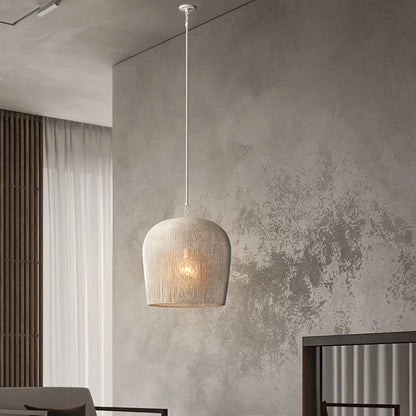 Japanese LED Rattan Pendant Light | Dining Room Lighting