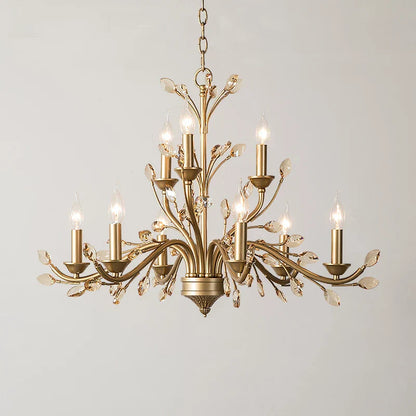 Crystal LED Ceiling Chandelier – French Elegance for Living & Dining