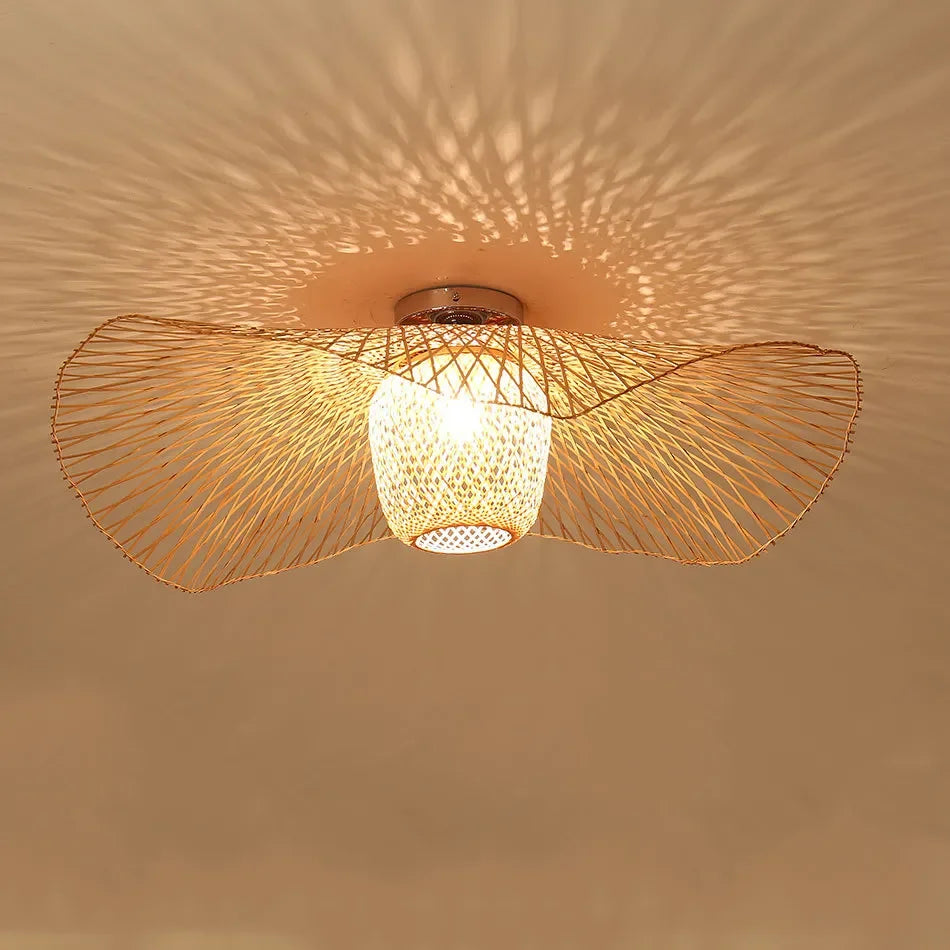 Bamboo Pendant Light – Tatami-Inspired Ceiling Fixture