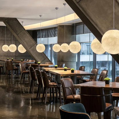 LED Modern Moon Chandelier | Kitchen Island Home Lighting