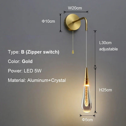Post LED Modern Wall Sconce | Bedroom & Bedside Lighting