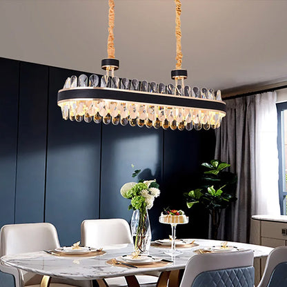 Dimmable LED Crystal Chandelier | Dining Room Lighting