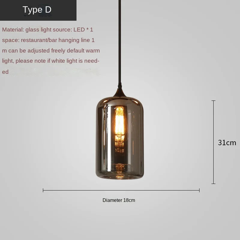 Smoky LED Nordic Chandelier | Kitchen Island Home Lighting