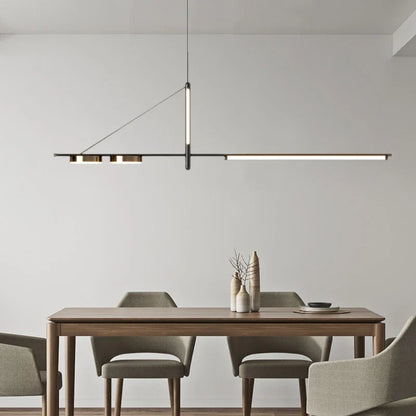 LED Black Chandelier | Modern Kitchen Island Lighting