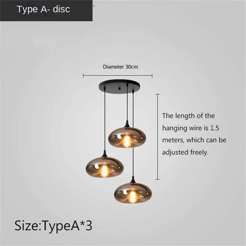 Smoky LED Nordic Chandelier | Kitchen Island Home Lighting