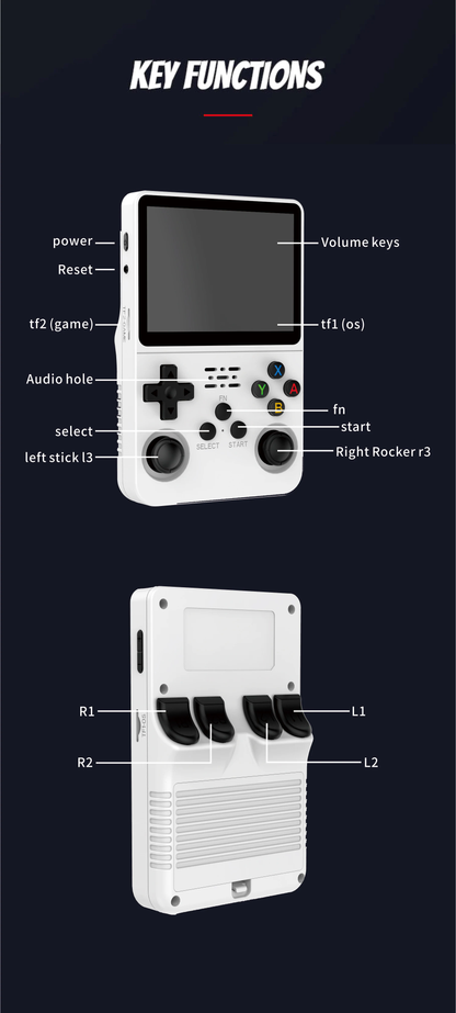 RetroRush Ultimate Retro Handheld Gaming Console – 128GB Pocket Arcade, Hi-Res Screen, 20k Games!