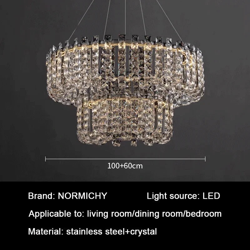 Crystal LED Chandelier for Living and Dining
