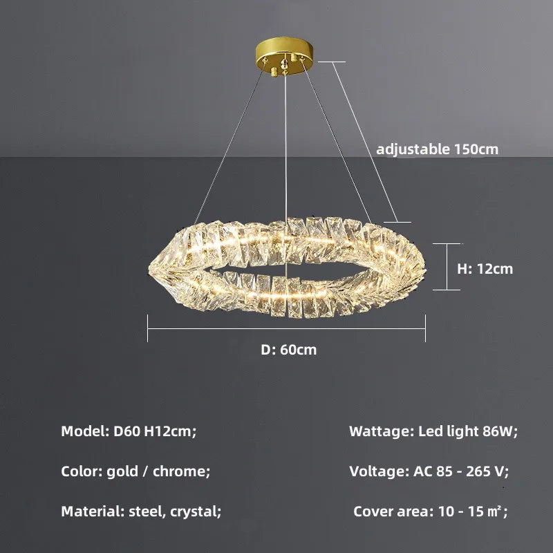 Sophisticated LED Chandelier | Dining Room Home Lighting