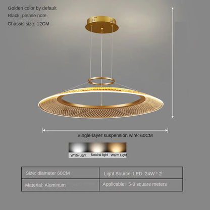Modern LED Ring Pendant Light for High-End Living Spaces
