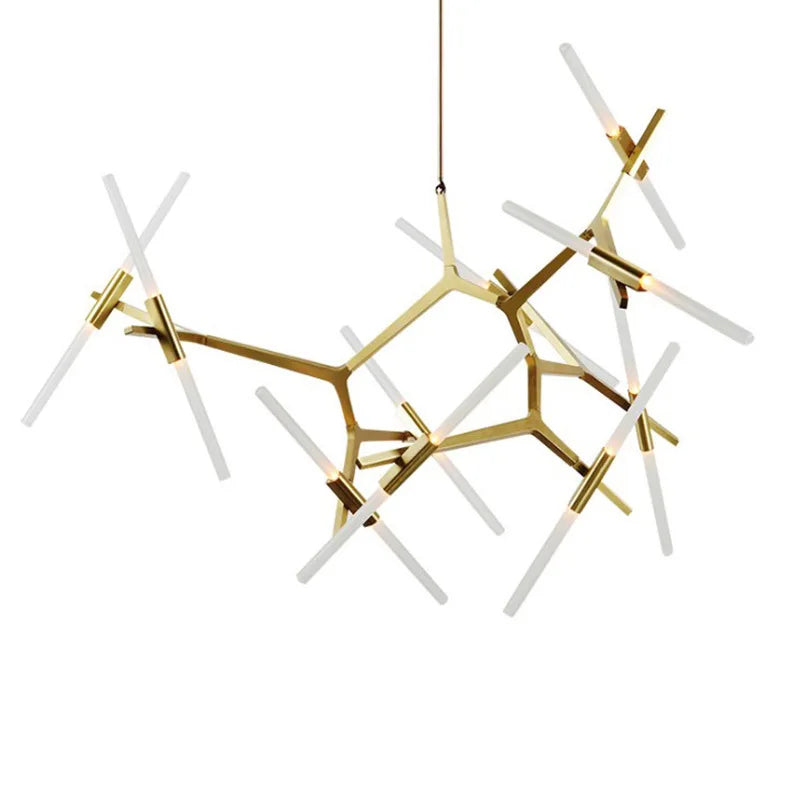 Gold and Black Modern LED Chandeliers for Elevated Interiors