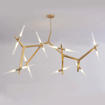 Gold and Black Modern LED Chandeliers for Elevated Interiors