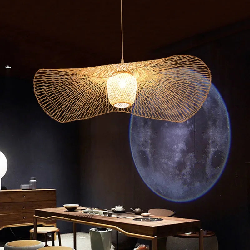 Bamboo Pendant Light – Tatami-Inspired Ceiling Fixture