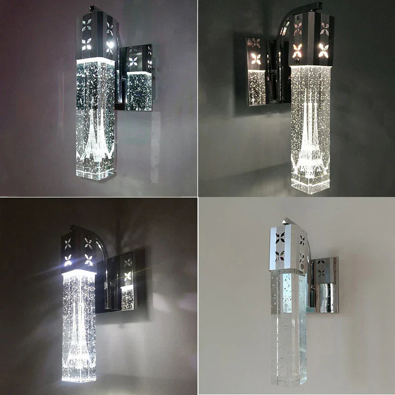 Bubble Crystal LED Pendant & Wall Lamps in Gold and Silver