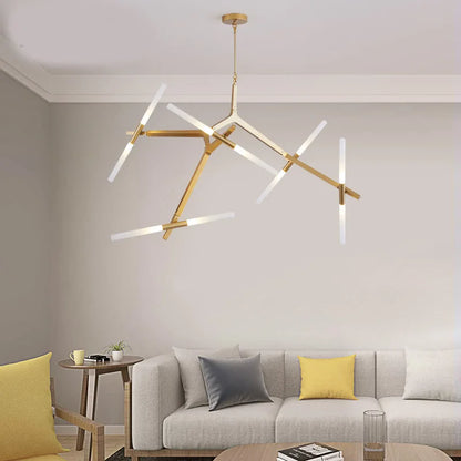 Gold and Black Modern LED Chandeliers for Elevated Interiors
