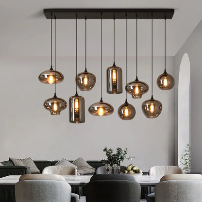 Smoky LED Nordic Chandelier | Kitchen Island Home Lighting