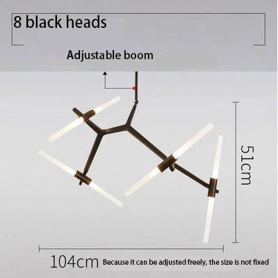 Gold and Black Modern LED Chandeliers for Elevated Interiors