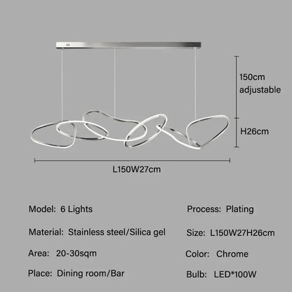 LED Modern Gold Pendant Light | Dining Room Home Lighting