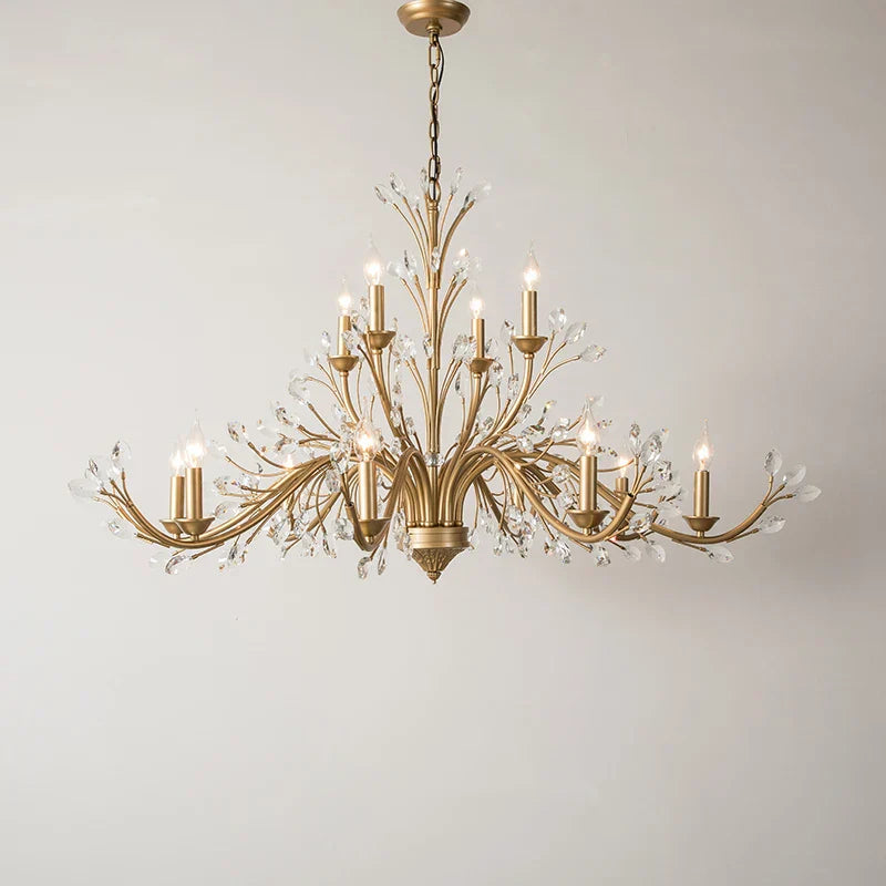 Crystal LED Ceiling Chandelier – French Elegance for Living & Dining