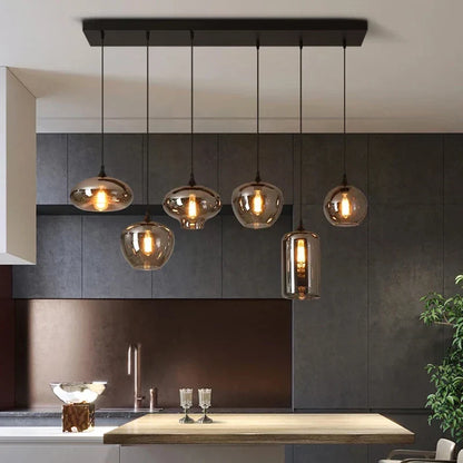 Smoky LED Nordic Chandelier | Kitchen Island Home Lighting