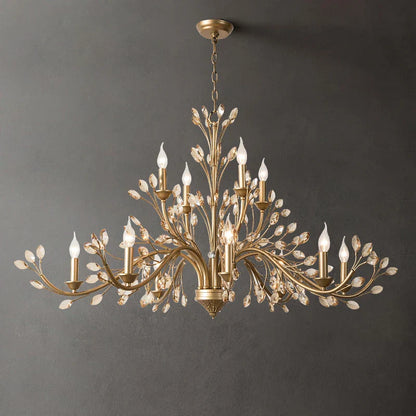 Crystal LED Ceiling Chandelier – French Elegance for Living & Dining