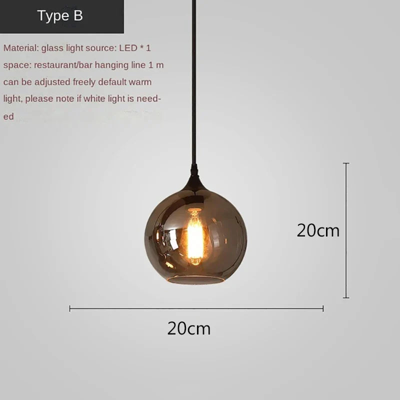 Smoky LED Nordic Chandelier | Kitchen Island Home Lighting