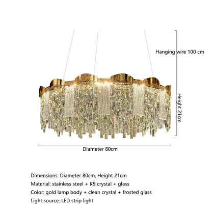 Elegant Modern Crystal Chandelier | Dining Room Lighting