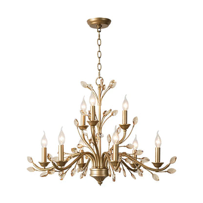 Crystal LED Ceiling Chandelier – French Elegance for Living & Dining