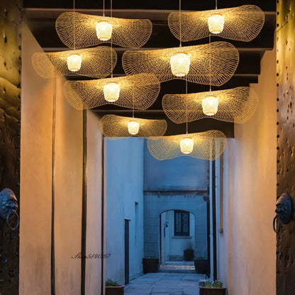 Bamboo Pendant Light – Tatami-Inspired Ceiling Fixture