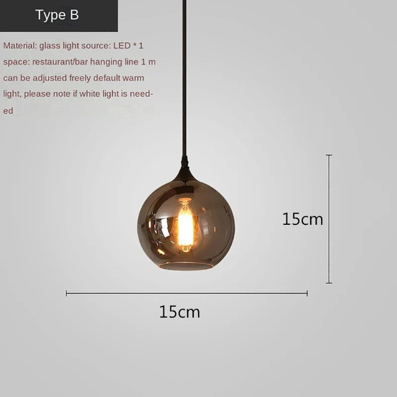Smoky LED Nordic Chandelier | Kitchen Island Home Lighting