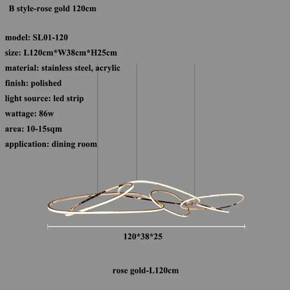 LED Modern Gold Pendant Light | Dining Room Home Lighting