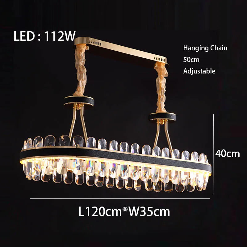 Dimmable LED Crystal Chandelier | Dining Room Lighting