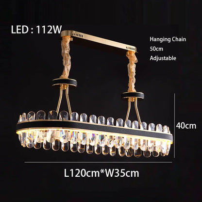 Dimmable LED Crystal Chandelier | Dining Room Lighting